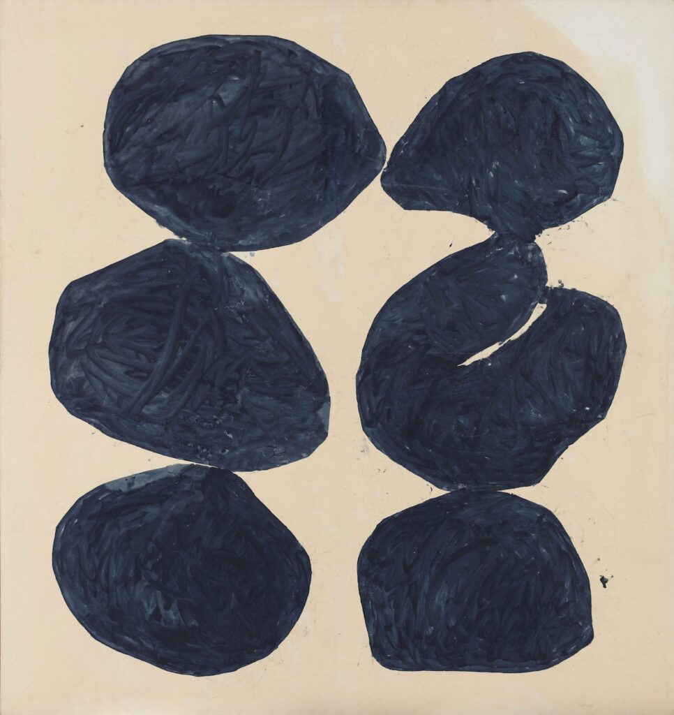 Simon Hantaï, Meun, Meun, 1968Huile sur toile240 × 225 cmCollection particulière© Archives Simon Hantaï / ADAGP, Paris 2022 © Fondation Louis Vuitton / David Bordes